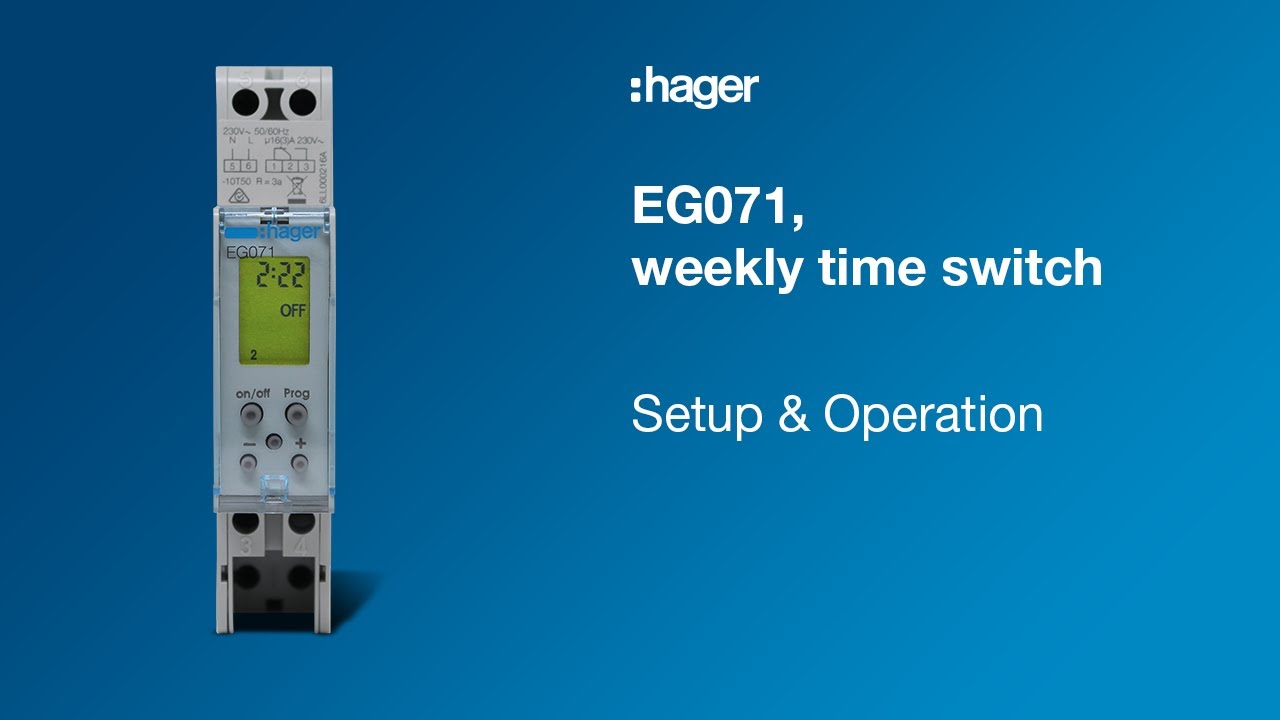 Tutorial: The EG071, weekly time switch