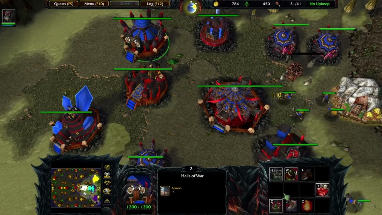 Warcraft 3: Frozen Throne I Dark Horde Race Gameplay I Warcraft Custom Map Made By @wa666r