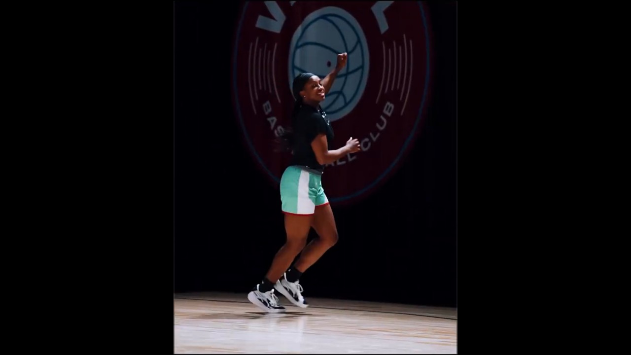 😂 Mic'd Up Jackie Young at practice | Laces BC Unrivaled basketball #shorts #short #basketball