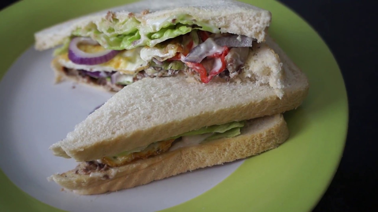 Sardine & egg sandwich