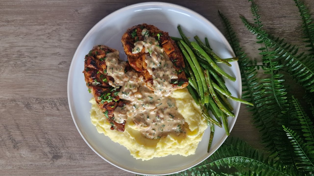 Herb-Grilled Chicken with Velouté Cream
