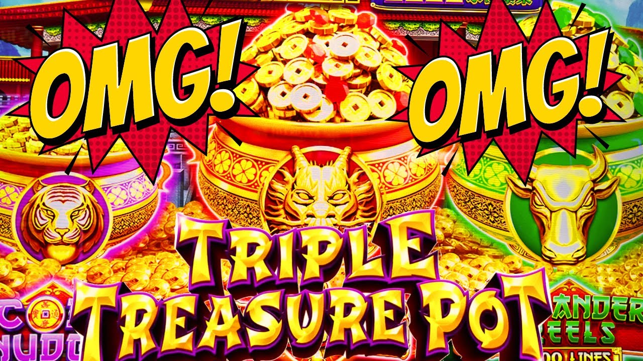 NEW! THIS TRIPLE POT GAME CAN PAY HUGE!! BIG WIN!! 😍 TRIPLE TREASURE POT Slot Machine (ARUZE GAMING)
