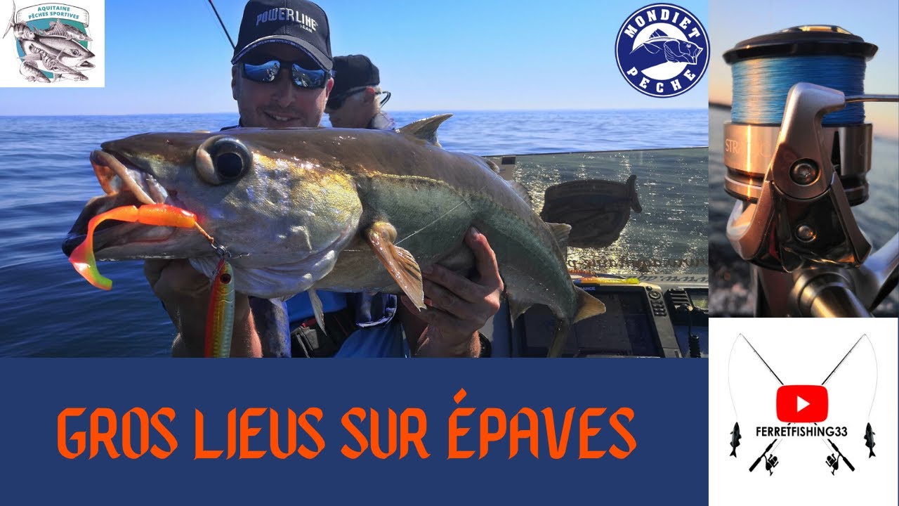 Pêche du LIEU sur ÉPAVES ( Bassin d'arcachon)