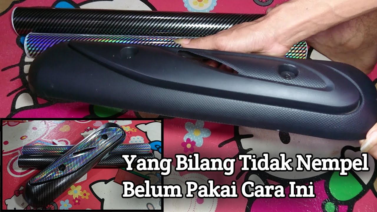 Cara Pasang Skotlet Carbon 3D Dua Warna Pada Penutup Knalpot Honda Vario