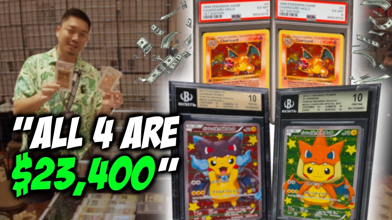 OVER $20,000 in Back to Back Charizard Deals! | Front Row Card Show Las Vegas Day 2 VENDOR POV