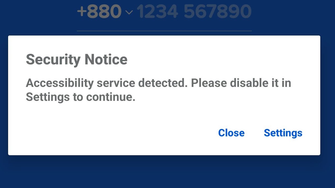 Fix Security Notice Accessibility service detected Gcash. Please disable it in Settings to continue