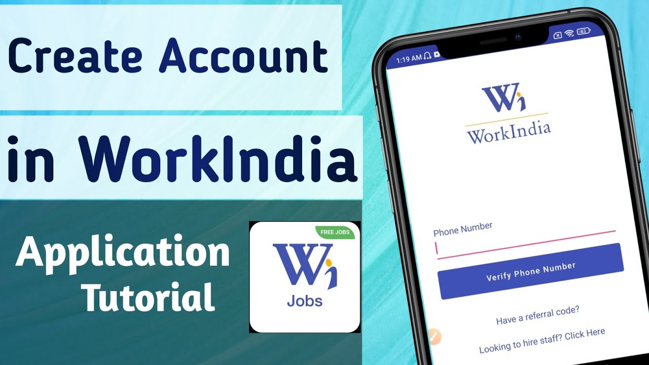 How to Create Account in WorkIndia Job search App