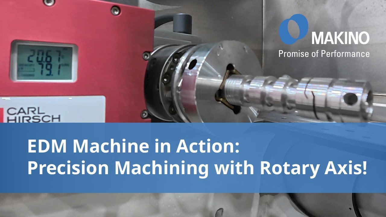 EDM Machine in Action: Precision Machining with Rotary Axis