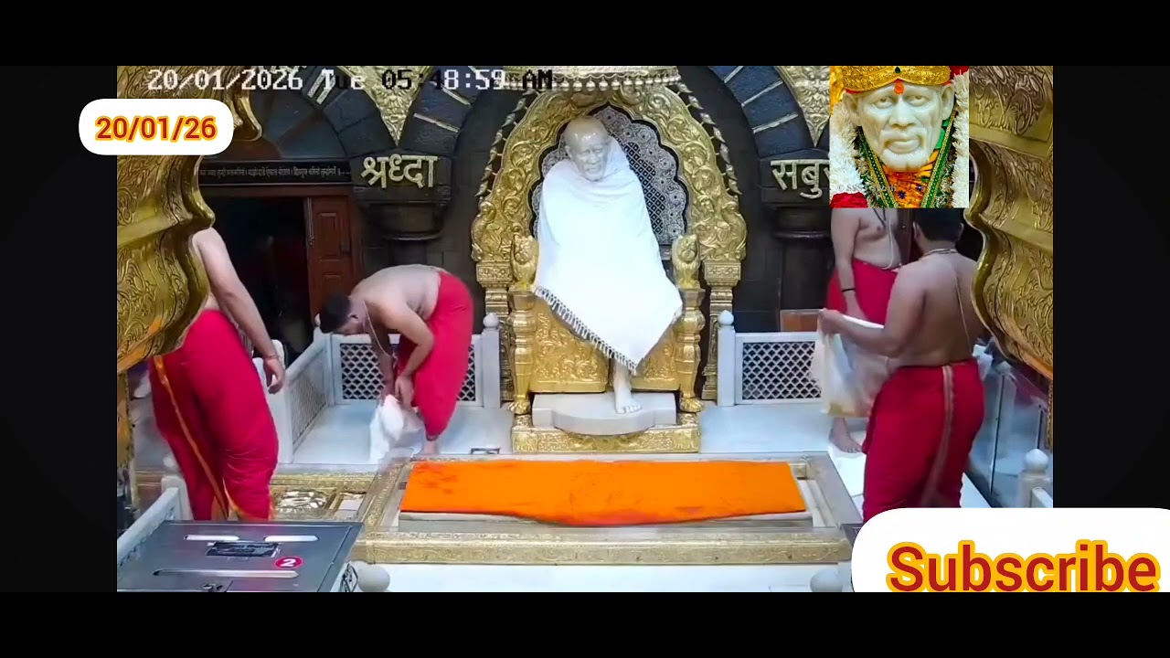 Sai Baba Darshan Live Kakad Arati 20/01/26