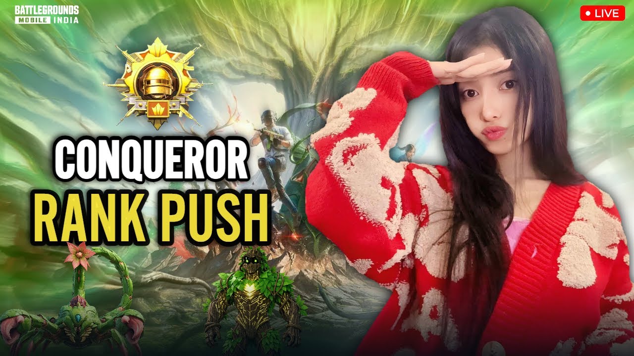 RANK PUSHE DAY 3😍 #livestream #bgmilive #recommended  #facecam #girlgamer #facecam #shortfeed