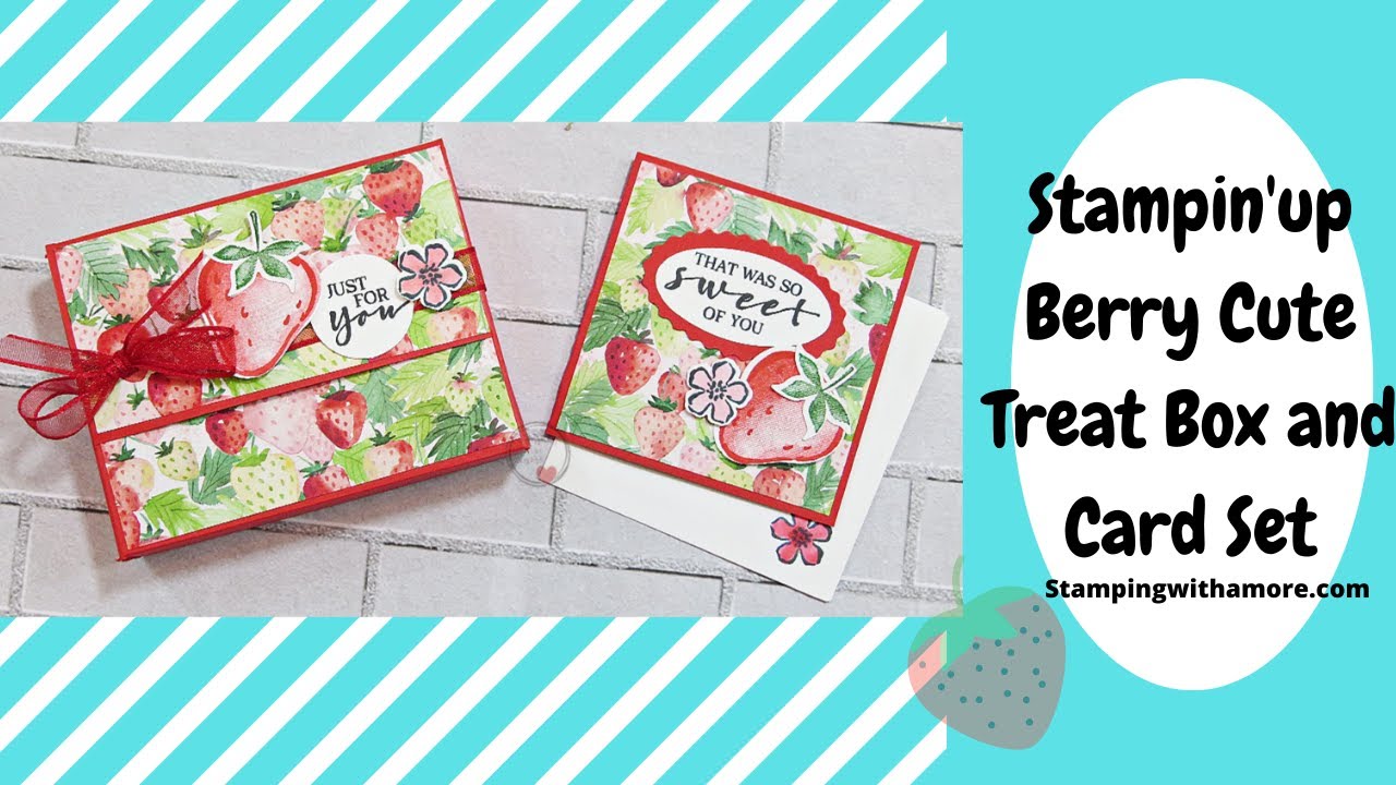 Набор для угощения Stampin'up Berry Cute: коробочка и открытка