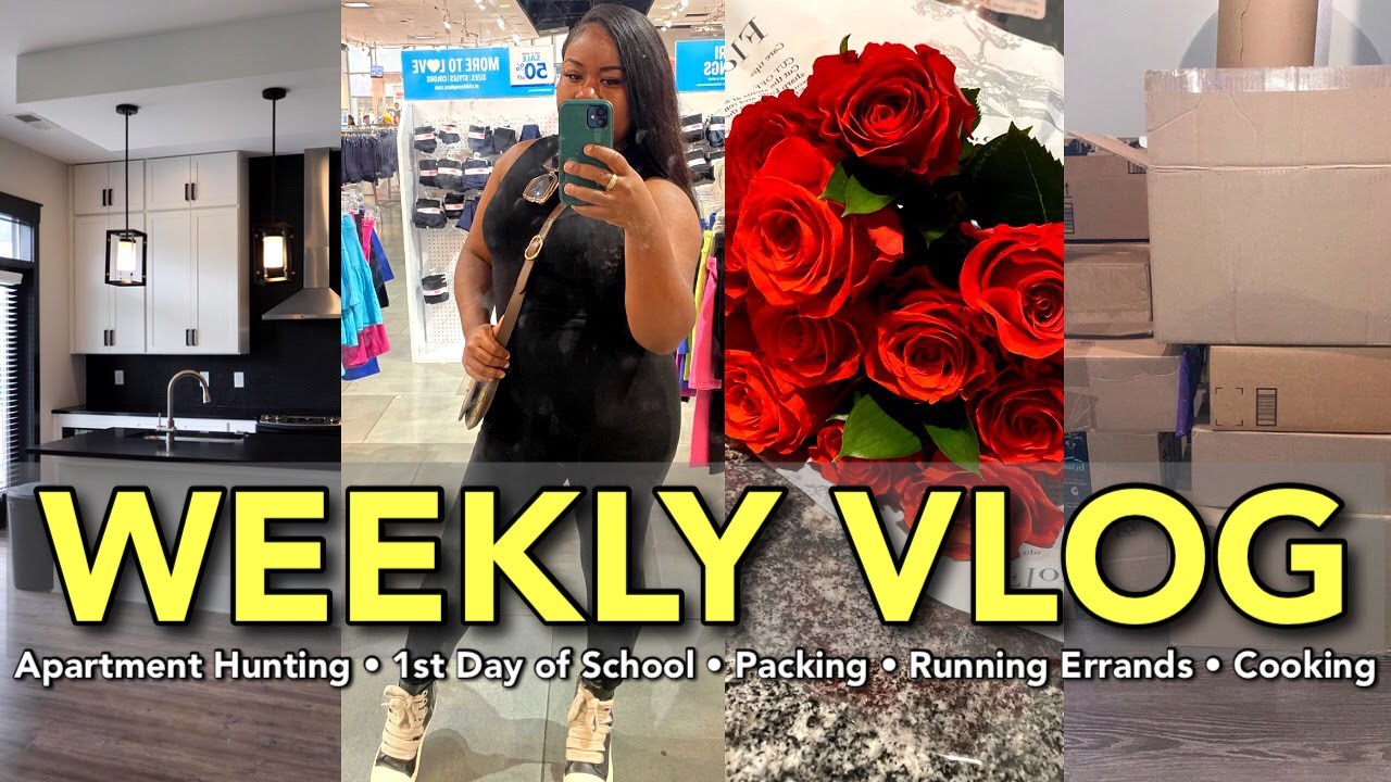 WEEKLY VLOG 🎀: We Got A New Apartment + First Day of School + Packing + Running Errands & More…