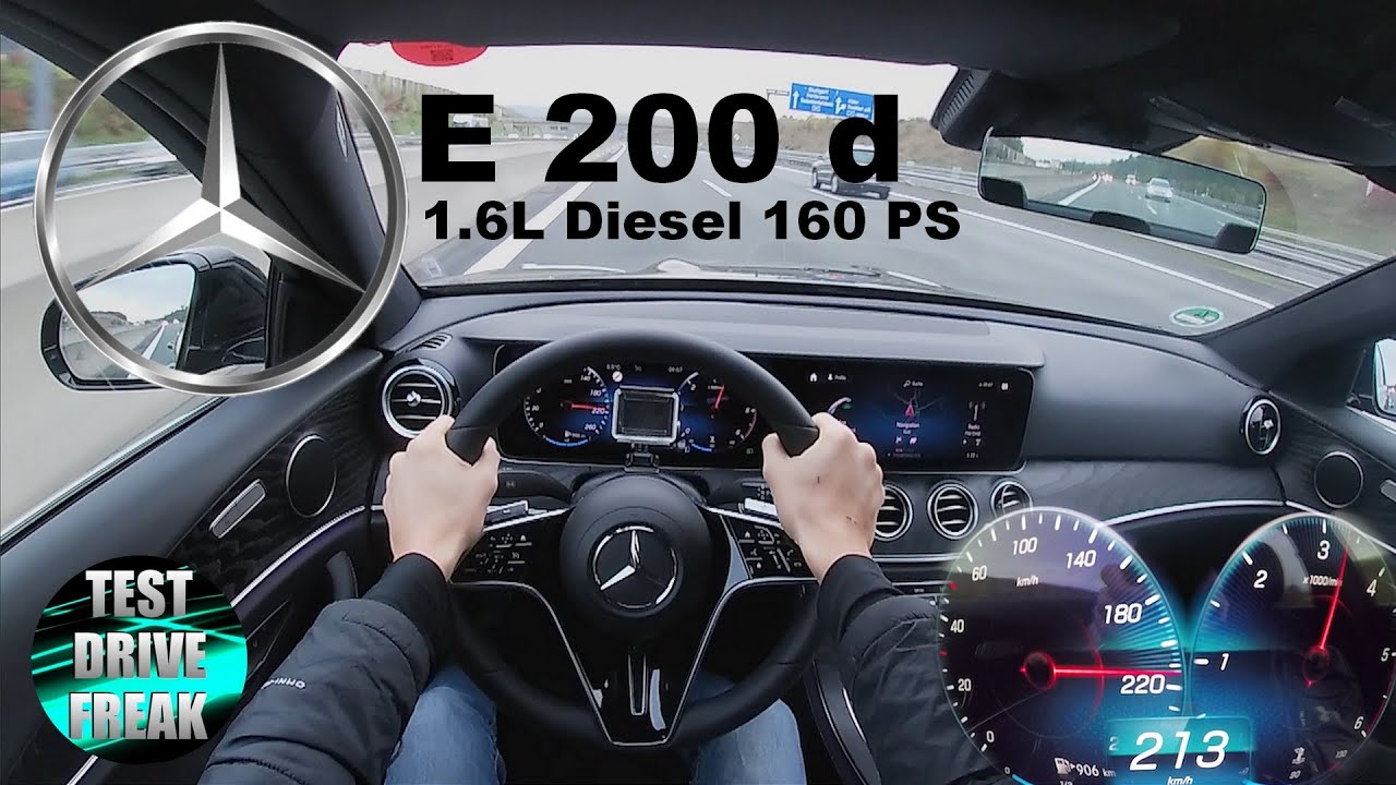 2020 Mercedes Benz E 200 d 160 PS TOP SPEED AUTOBAHN DRIVE POV