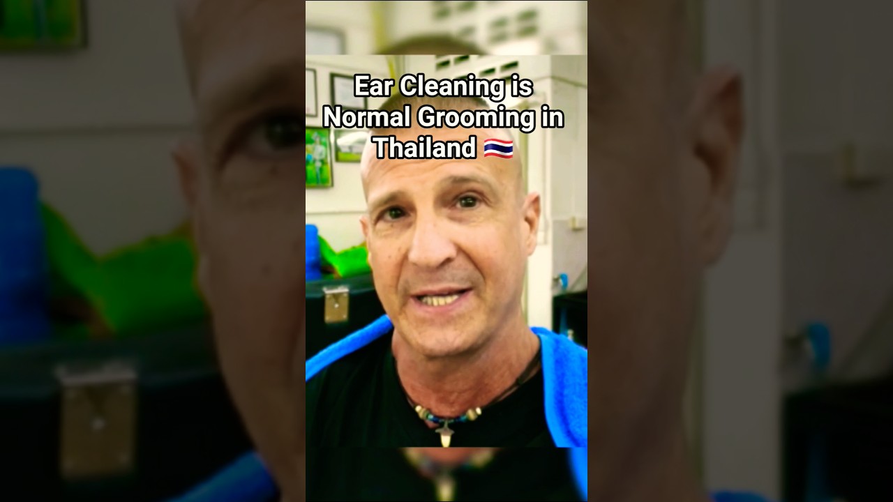 Чистка ушей — это обычная процедура ухода за животными в Таиланде 🇹🇭