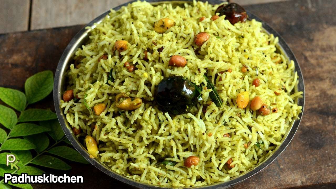 Easy Coconut Coriander Rice-Variety Rice-Karnataka Special Oralu Chitranna Recipe