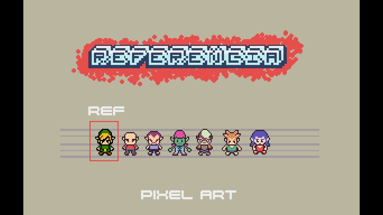 PIXEL ART PASSO A PASSO #15 - Como criar um personagem a partir de uma referência ( Step by Step)