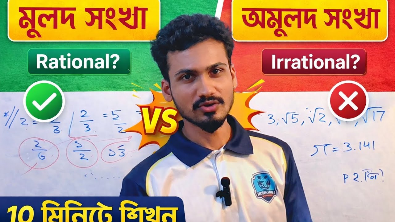 📘 মূলদ ও অমূলদ সংখ্যা | Rational & Irrational Numbers | সহজ ব্যাখ্যা