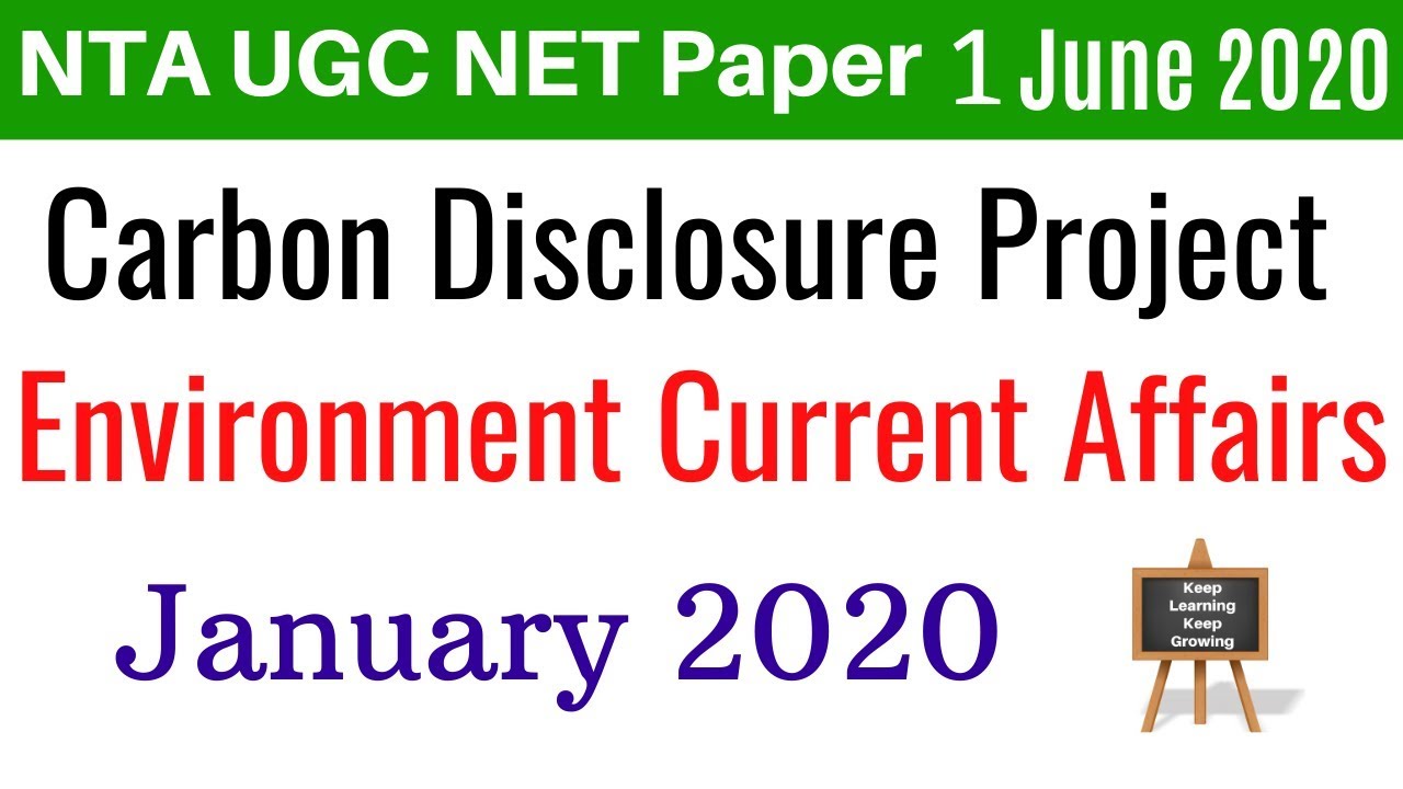 (Mock TEST 13) (Top 15+ Environment Current Affairs January 2020 For NTA UGC NET Paper 1 June 2020)