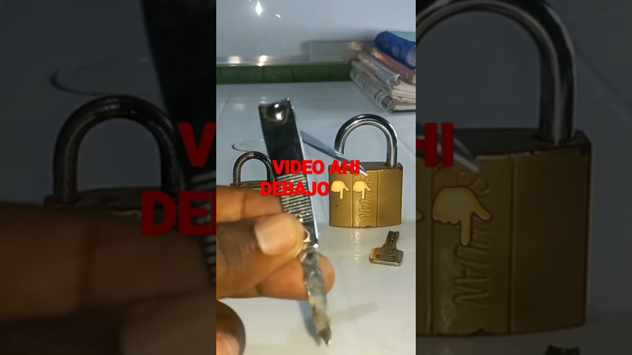 Tres formas de abrir un candado sin llave.  video ahi👇👇👇👇👇👇👇