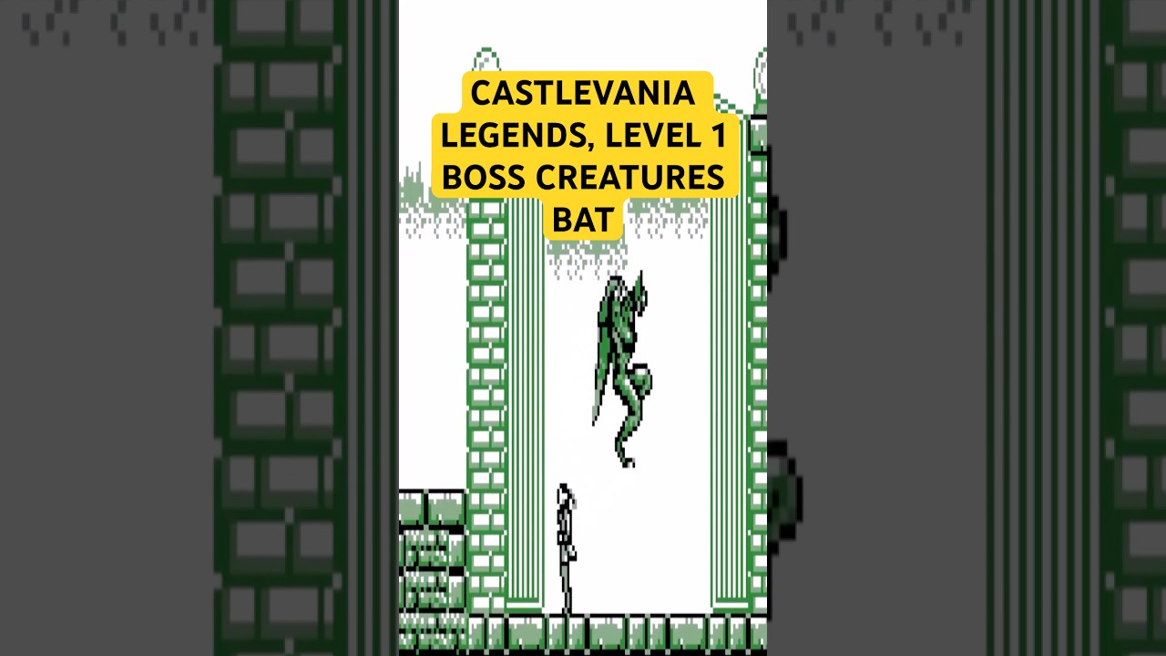 Castlevania Legends (Game Boy 1997) - Level 1, Boss Creatures Bat  