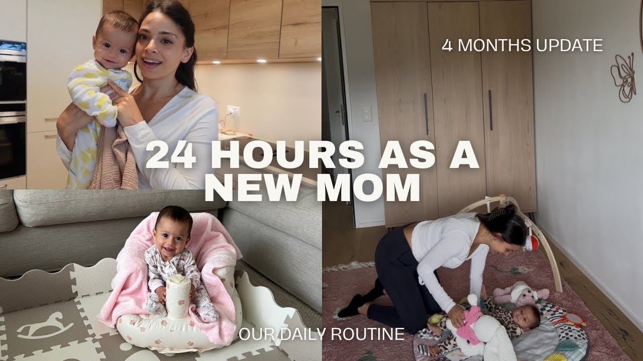 24 Hours as a New Mom - 4 Month Update, Daily Routine, Sleep Regressions, Hair Loss (& more)