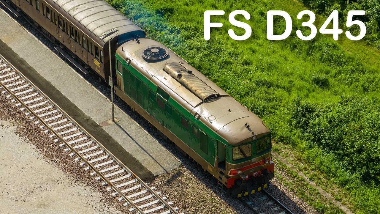 Passaggio treno D345 a Grigno