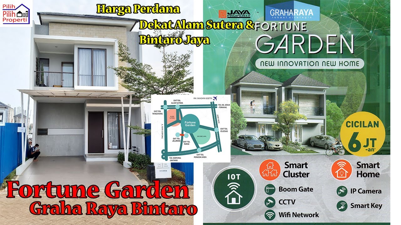 Tour Show Unit Graha Raya Bintaro Fortune Garden Harga Perdana 3 Kamar Tidur