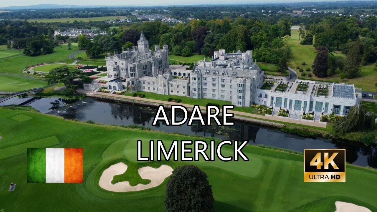 Adare castle | Augustinian Friary | Adare manor, County Limerick, Ireland - 4K DJI mini 2 Drone