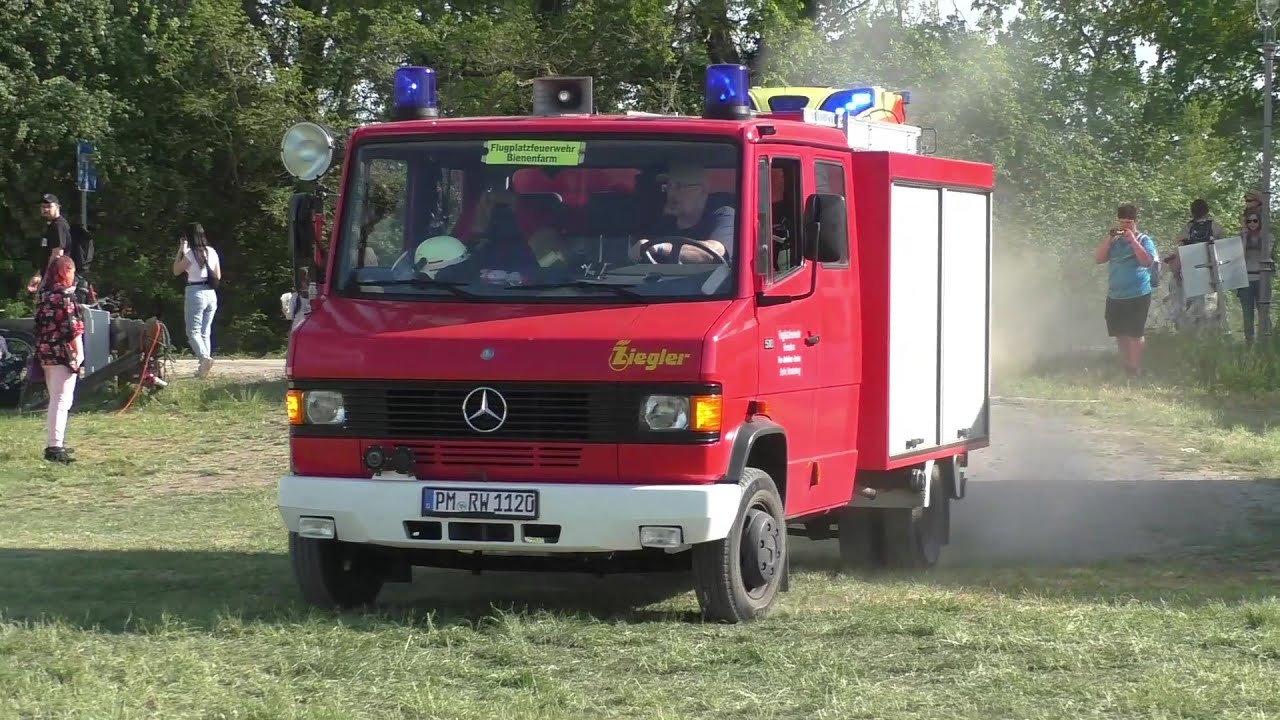 [Notfalleinsatz] TLF 8/18 + TSF-W BtF Flugplatz Bienenfarm + NEF RW Nauen + RTW RW Friesack