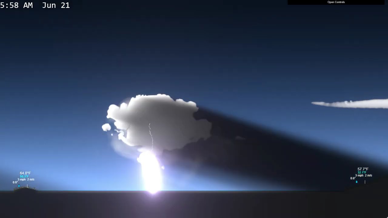 Large and strong thunderstorm's over the lakes | 2d Weather Sandbox