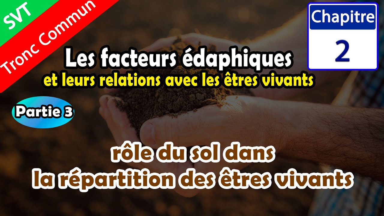 TC SVT | Chap 2: Les Facteurs édaphiques | part 3: rôle du sol dans la répartition des êtres vivants
