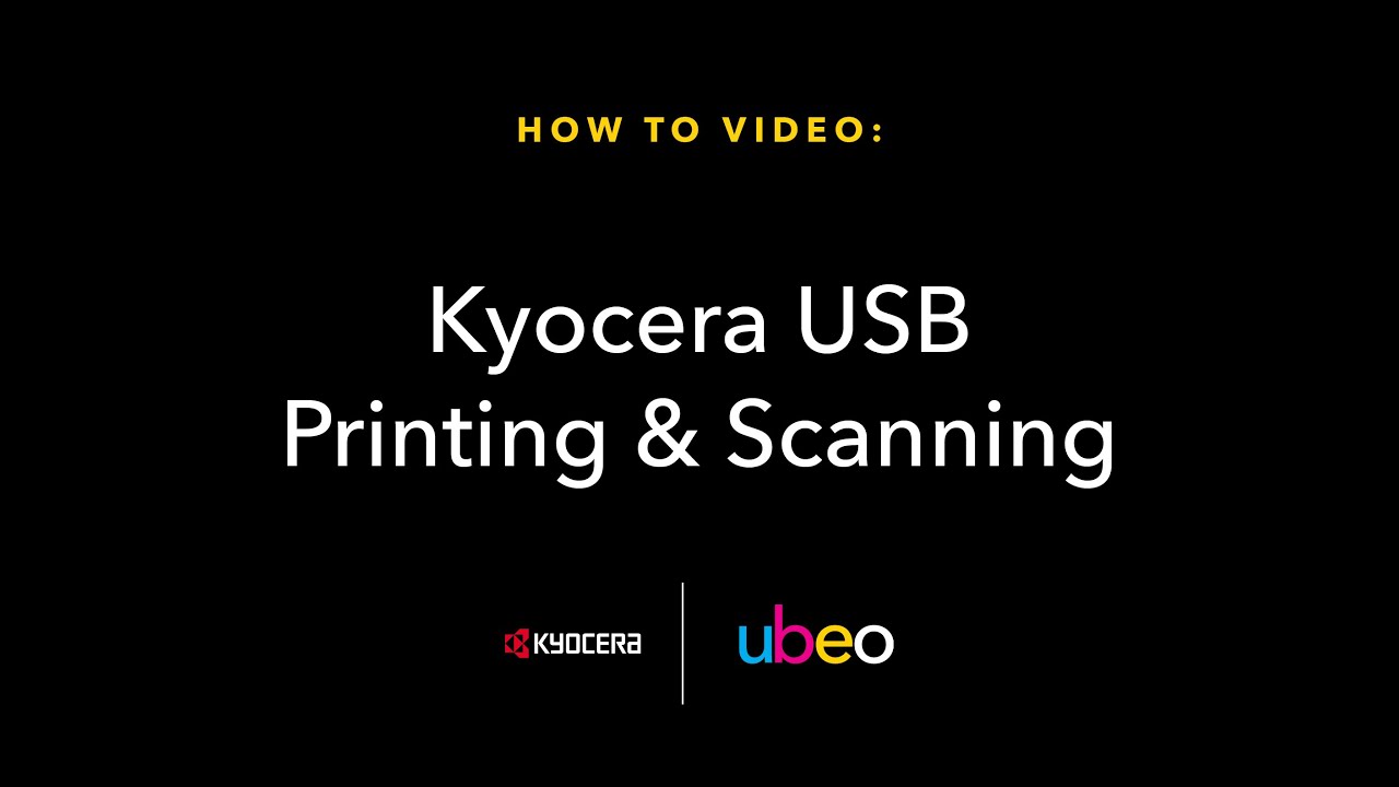 Kyocera USB Printing & Scanning