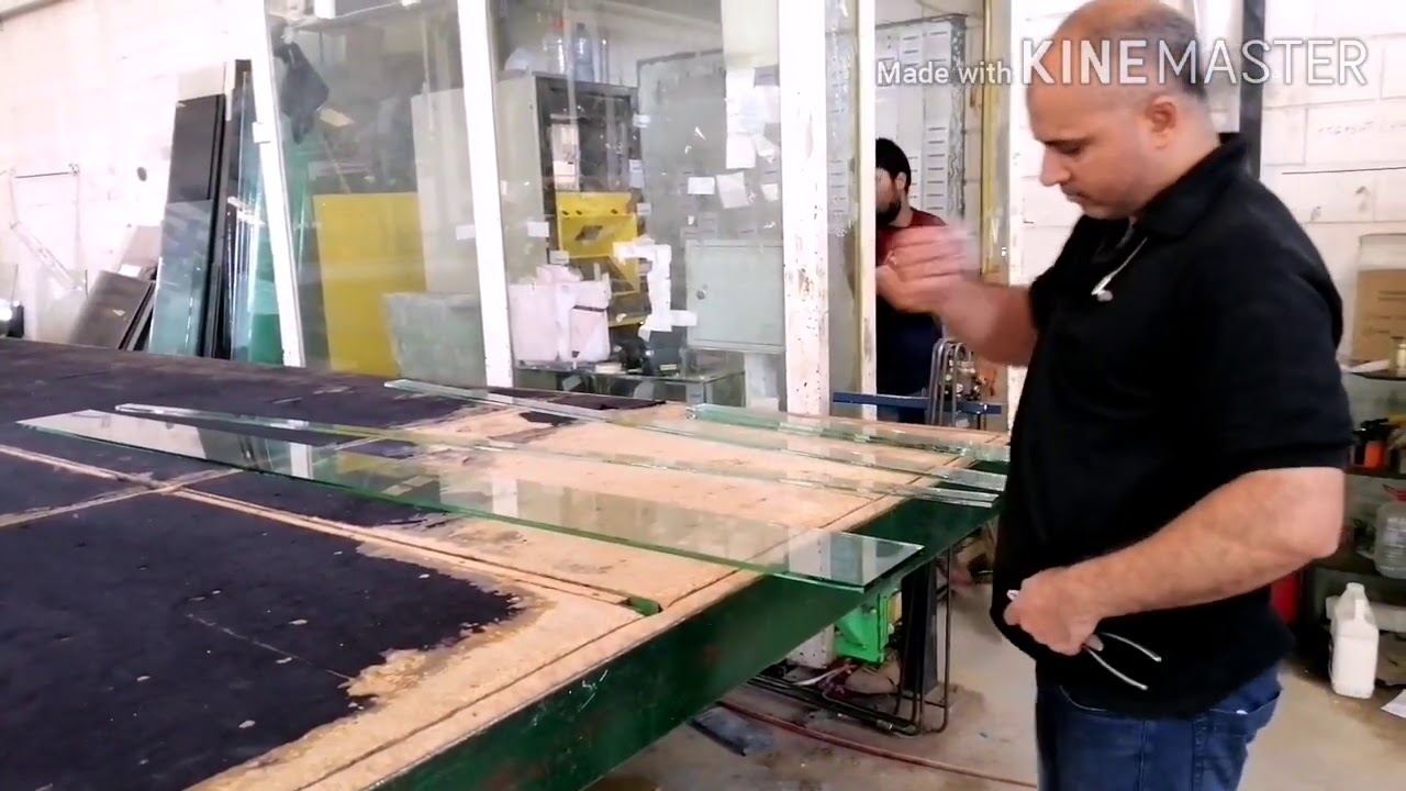 #glass #cutting process with #cnc #machine