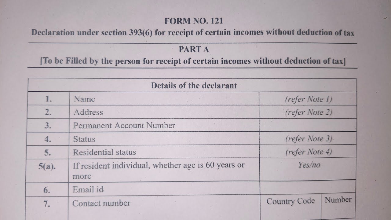 Form 121 Fill UP 2026 ?