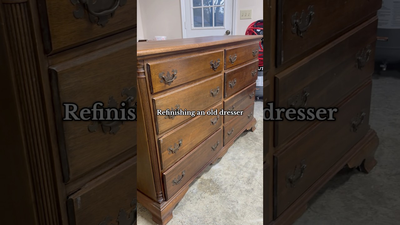 FULL WALKTHROUGH Of Refinishing An Old Dresser | #diy #restoration #shorts #dresser #furniture #flip