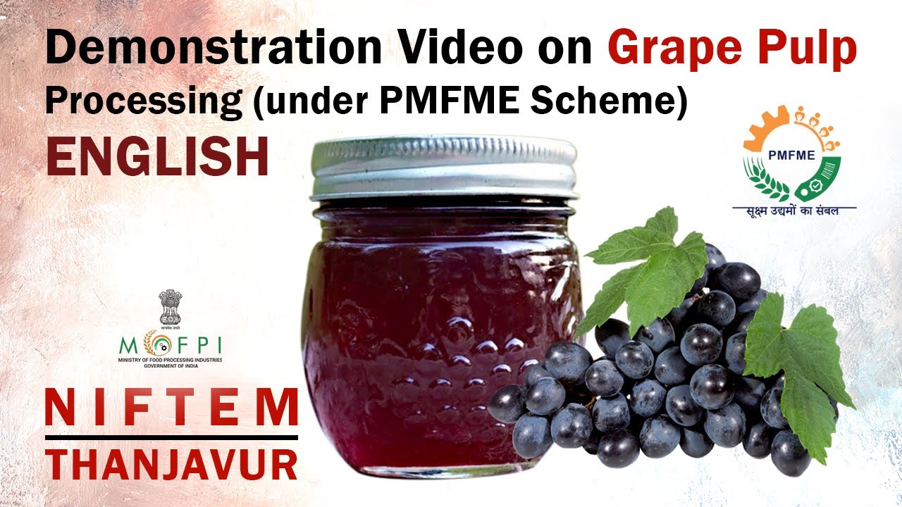 Demonstration Video on Grape Pulp Processing (under PMFME Scheme) - ENGLISH