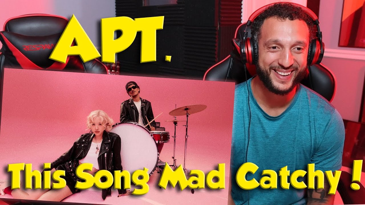 КРУПНАЯ РЕАКЦИЯ!! ROSÉ & Bruno Mars - APT. (Официальный клип)