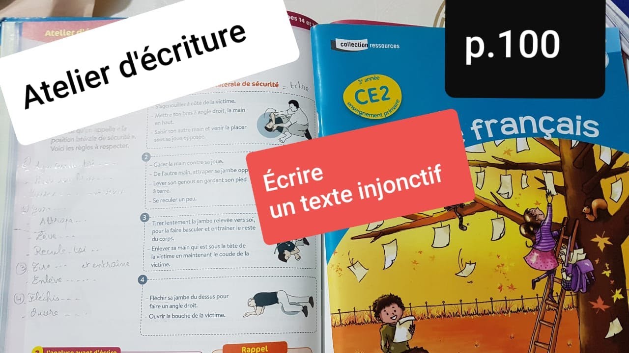 Atelier d'écriture.Écrire un texte injonctif de sécurité Le nouveau vivre le français CE2 p.100