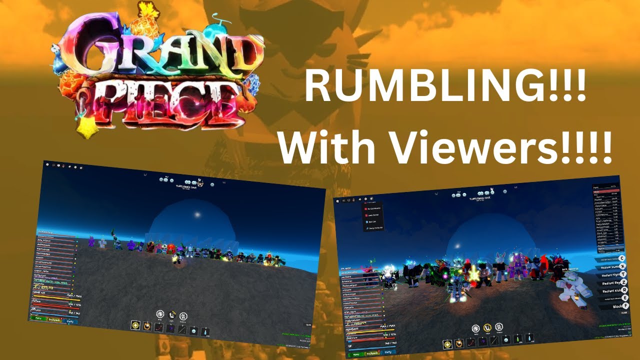 [GPO] Grand Piece Online Rumbing With Viewers & Subs!!!! Join Up!!!! Countdown on Stream!!!