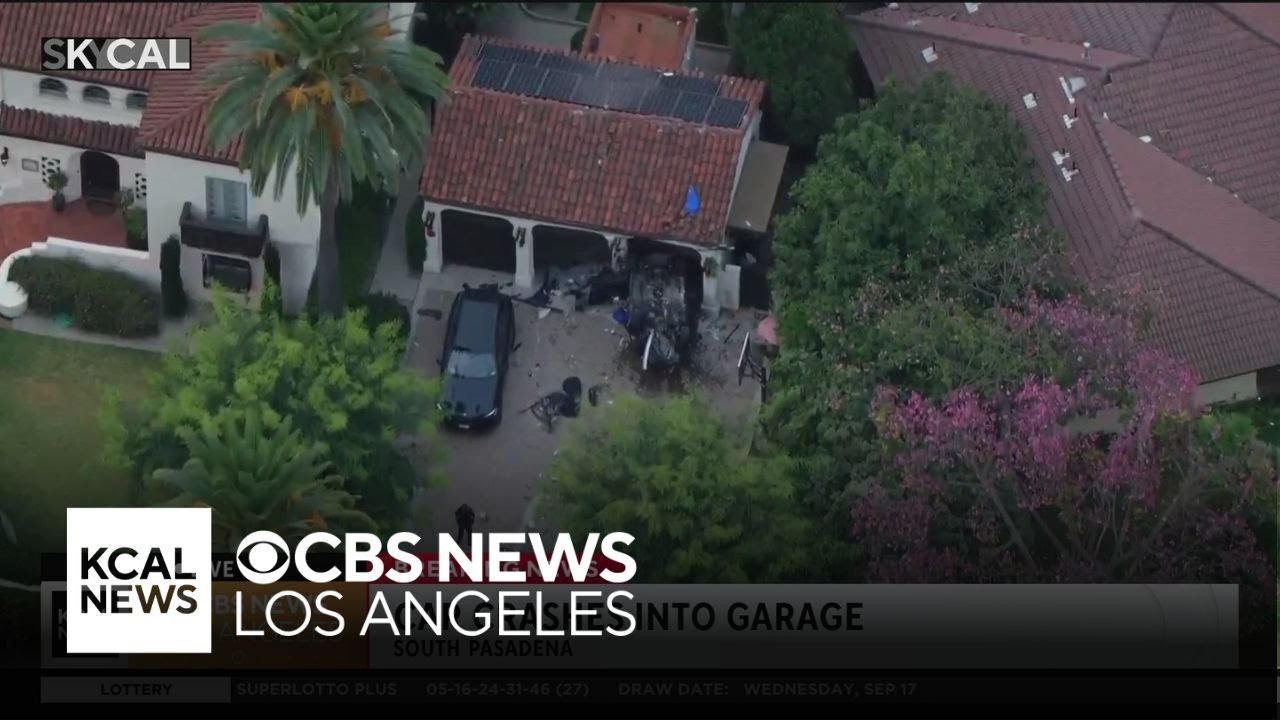 Pursuit suspect driver dies after crashing into South Pasadena home