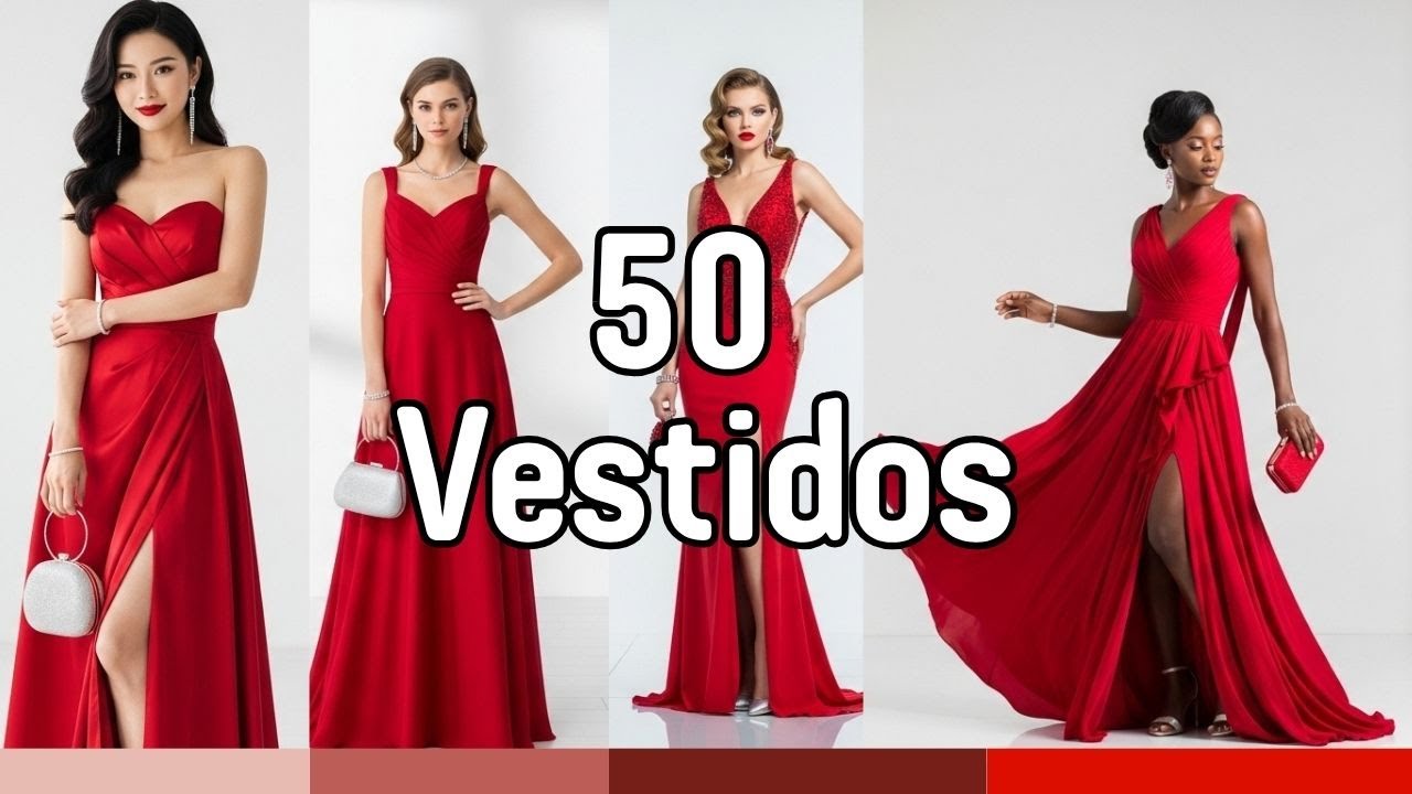 50 Ideias de vestidos vermelhos para festas