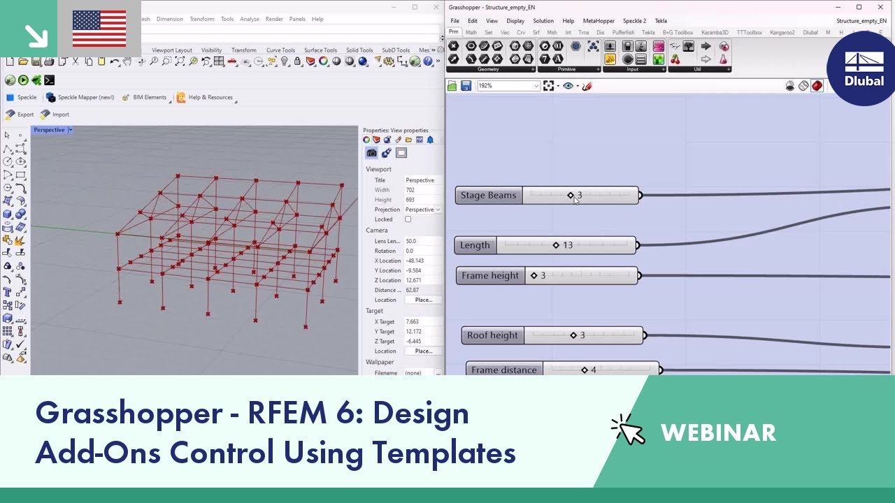 Grasshopper - RFEM 6: Design Add-On Control Using Templates | Thu, Jan 18, 2024