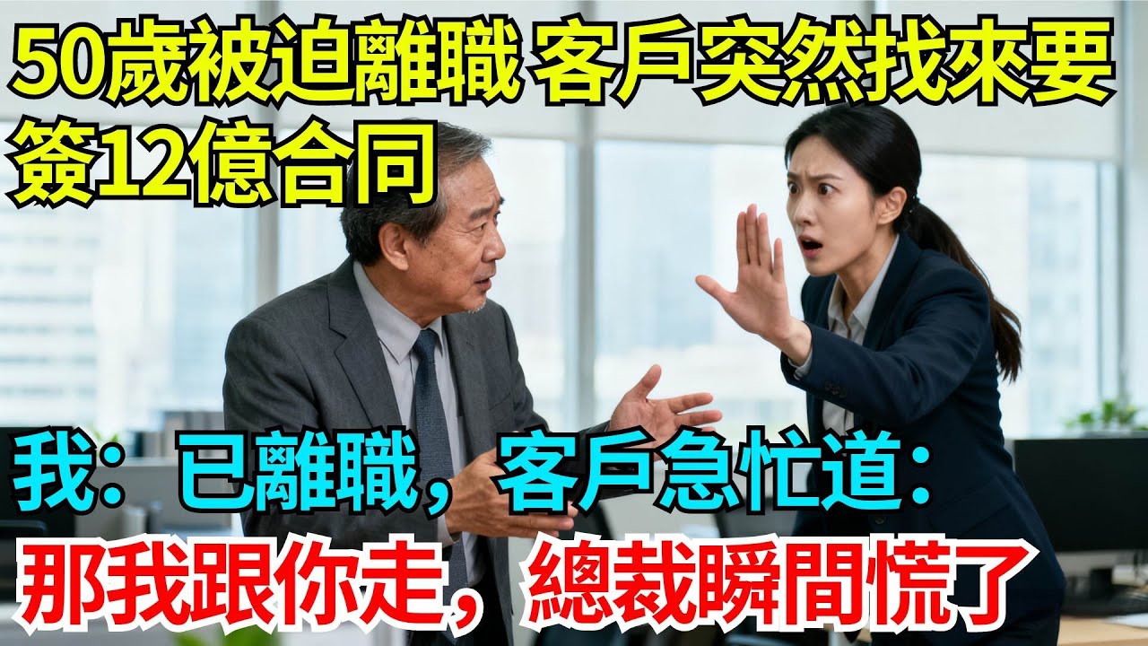 50歲被迫離職，客戶突然找來要簽12億合同，我：已離職，客戶急忙道：那我跟你走，總裁瞬間慌了【奇人社會誌】#故事#奇聞#民間故事#社會