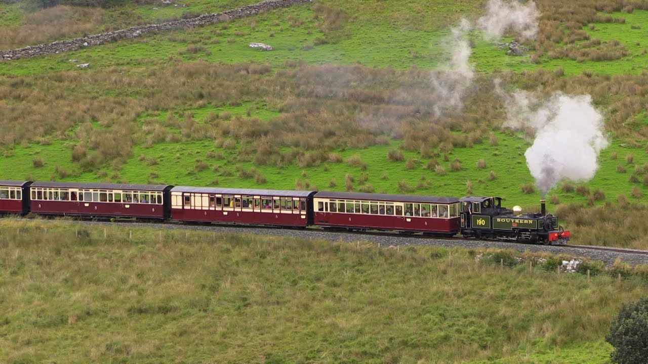 Ffestiniog and Welsh Highland Railway - 'The Cwellyn', 7 locomotives - and a very busy railway!
