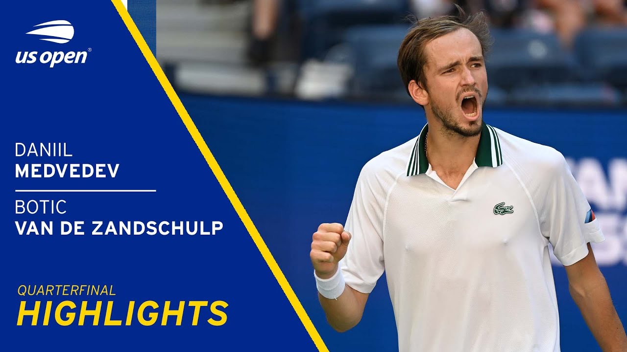 Daniil Medvedev vs Botic Van De Zandschulp Highlights | 2021 US Open Quarterfinal