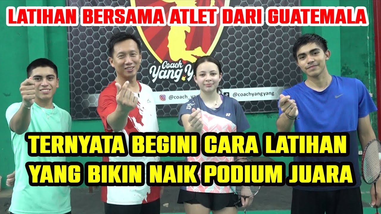Ochoa, Danilo, dan Fatima berlatih bersama Coach Yang Yang untuk persiapan PAN AMERICAN JUNIOR