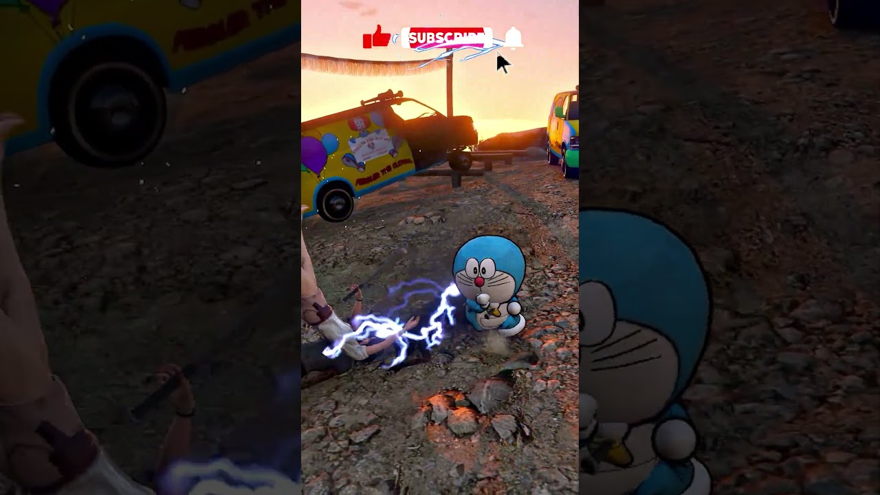 Evil Nun Kill Nobita 😭 Then Doraemon Take Revenge 🔥 ! #gta #gta5 #doraemon #youtube