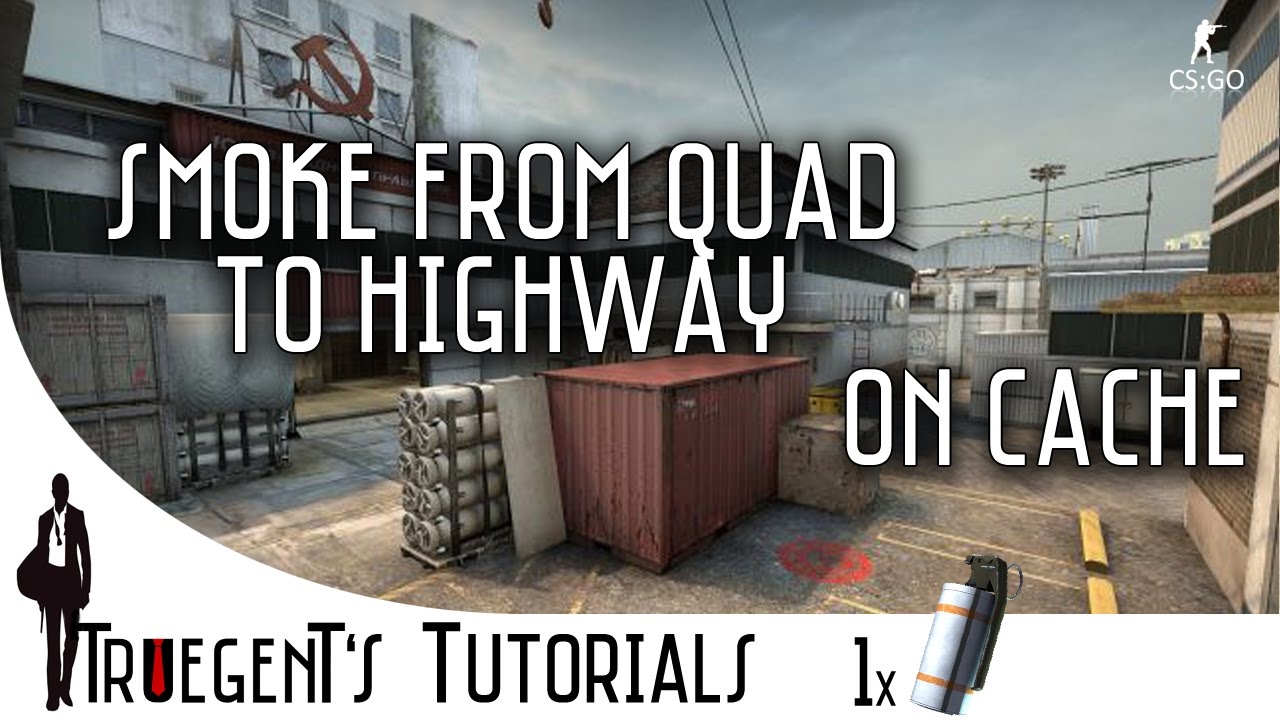 CS:GO - Smoke from Quad to Highway on Cache