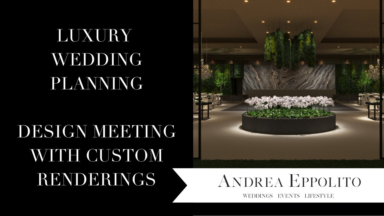 Restoration Hardware Inspired Luxury Wedding - Planning Meeting with Full Renderings