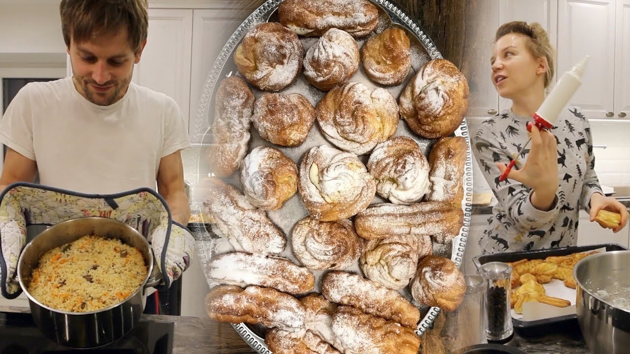 #255 Влог-Готовка! КАРМАШКИ с творогом и ПЛОВ с лосятиной!